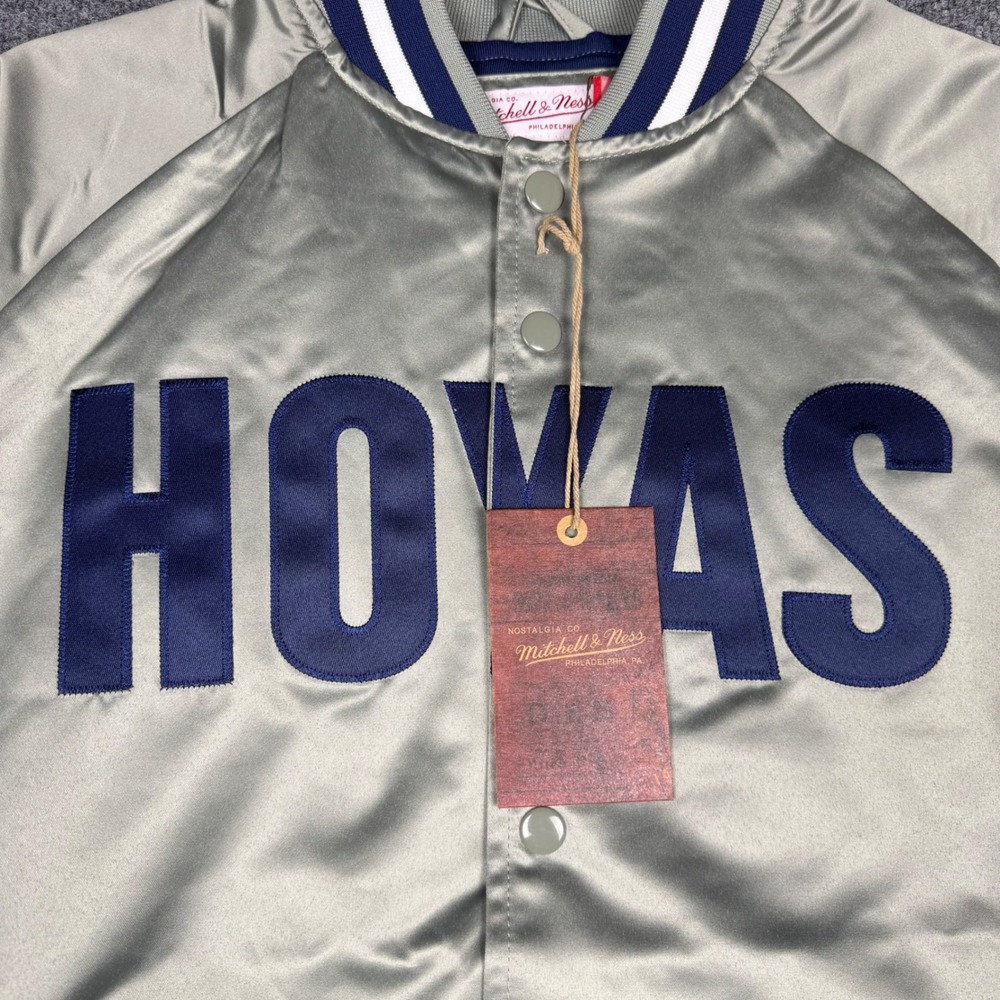 Mitchell & Ness Georgetown Hoyas NCAA Double Clutch Jacket Grey Size Medium - Picture 4 of 8